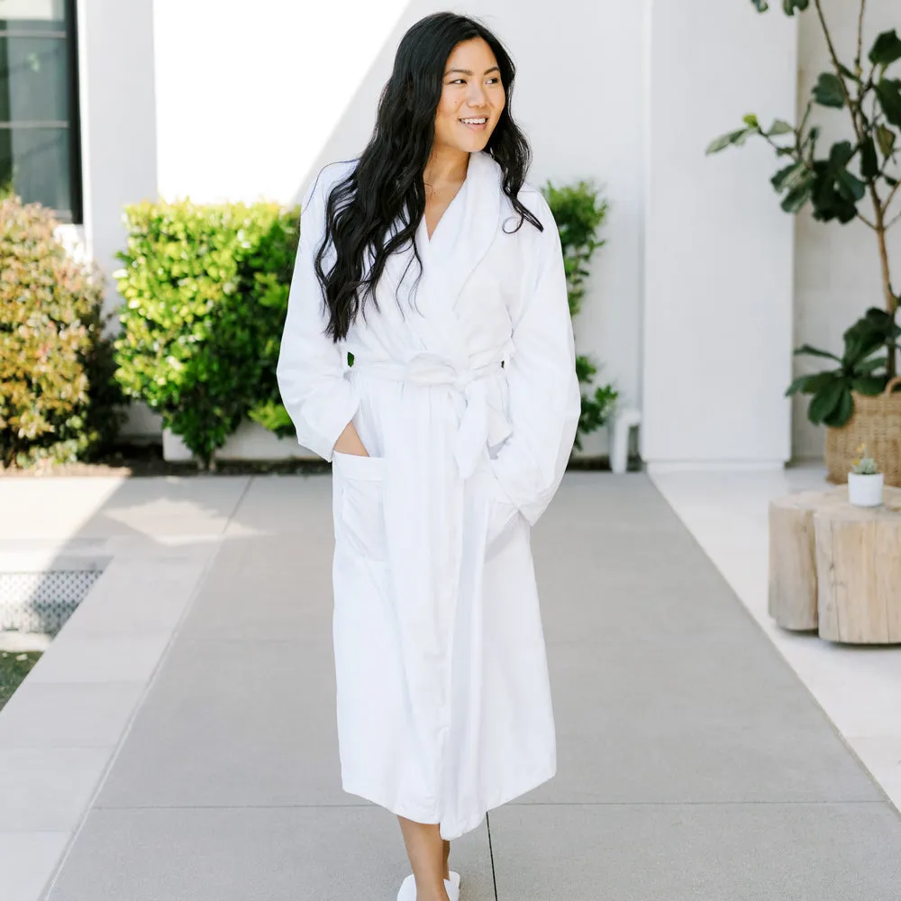 Large White Super Plush Bathrobe