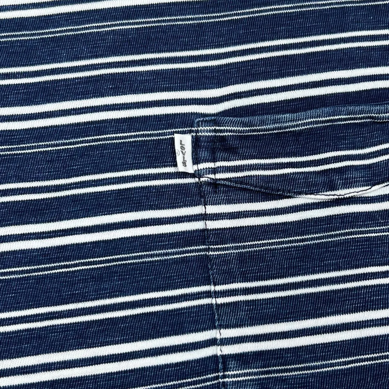 LEVI'S Classic Essential Multi Striped Stretch Cotton Pocket T-Shirt