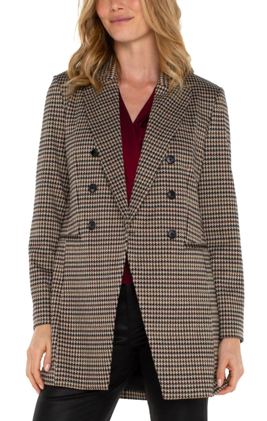 Liverpool Houndstooth Double Breasted Blazer