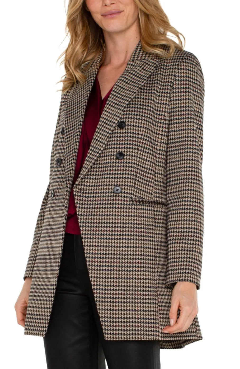 Liverpool Houndstooth Double Breasted Blazer