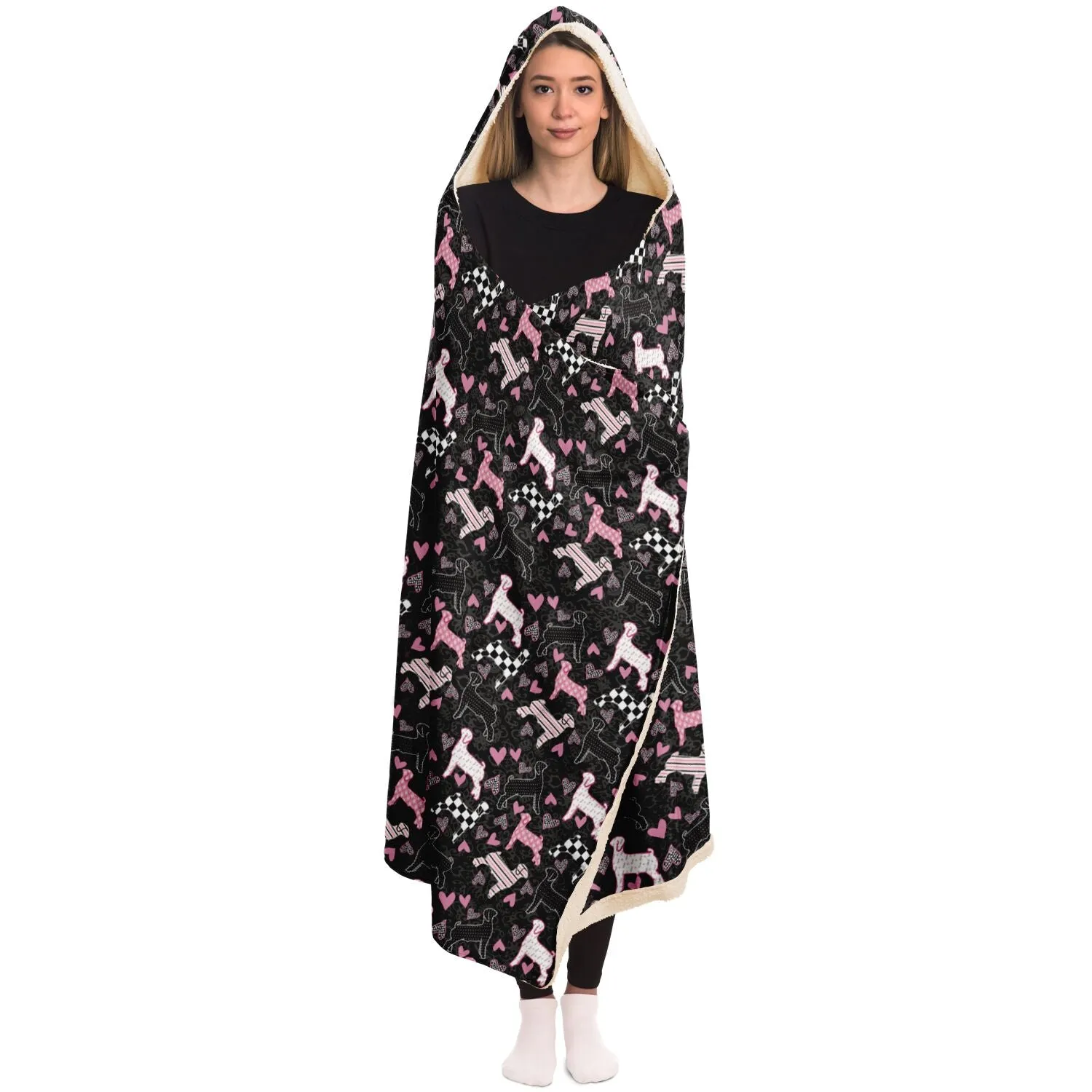 Livestock Show Lambs Hooded Blanket - AOP