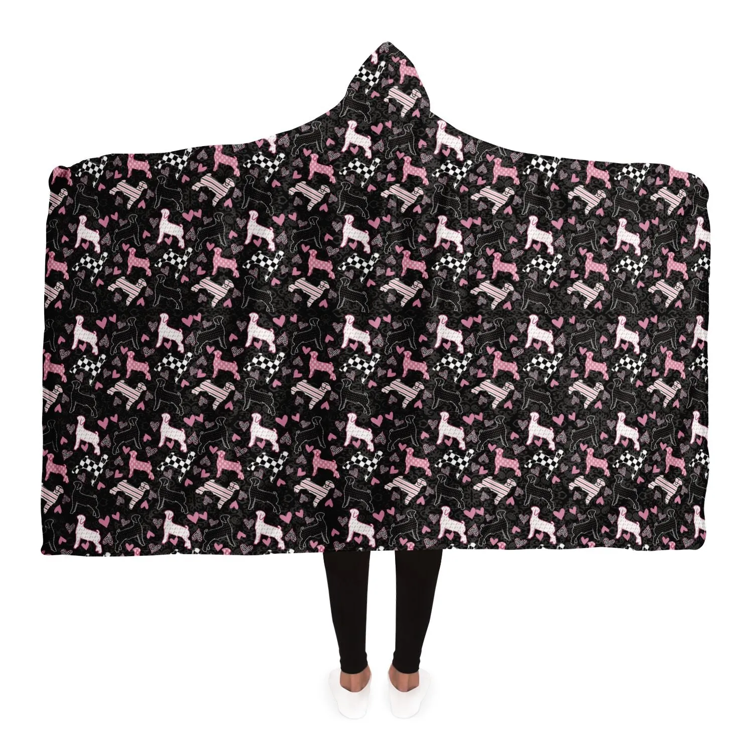 Livestock Show Lambs Hooded Blanket - AOP