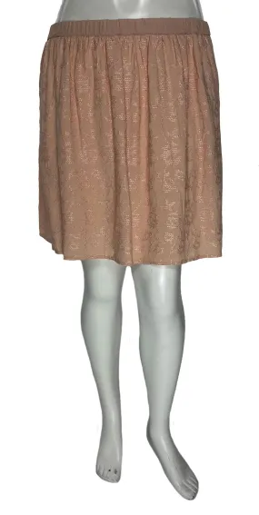 Lucky Brand Women's Mini A Line Embroidered Skirt Blush Pink Size Large