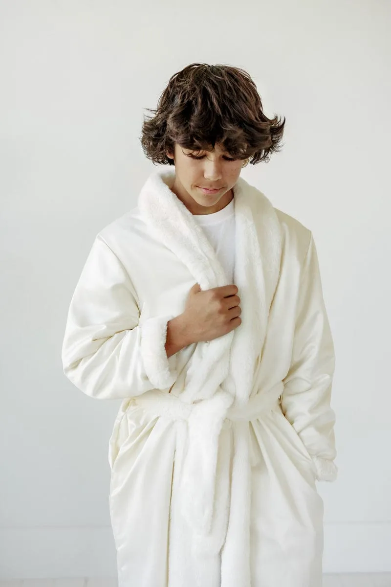 Luxurious Bathrobe JulesRoche Cream Plush Lining