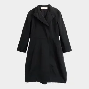 Marni women’s black satin lightweight coat