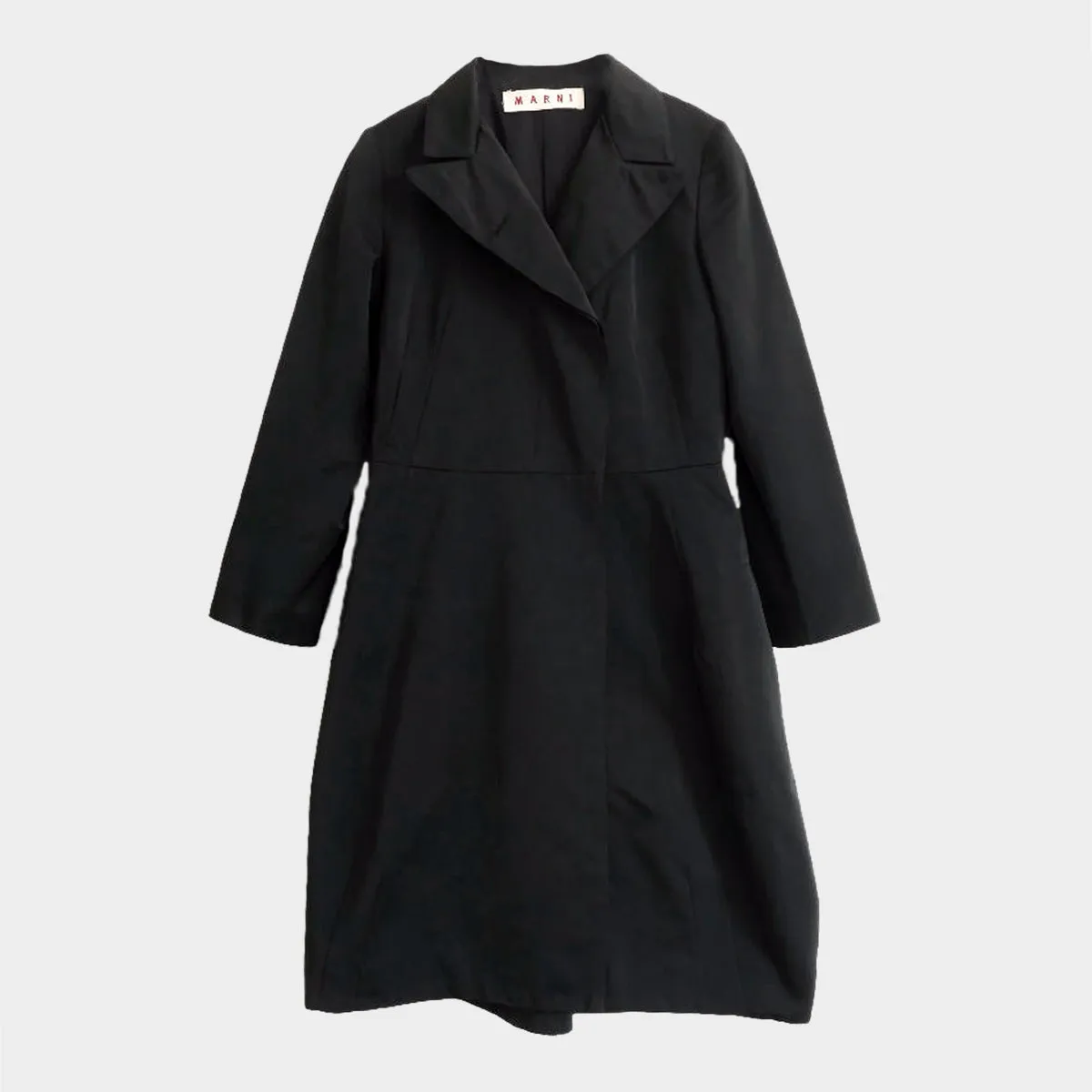 Marni women’s black satin lightweight coat