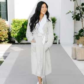 Medium Linen Super Plush Bathrobe