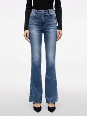 Mid-Waist Flared Jeans