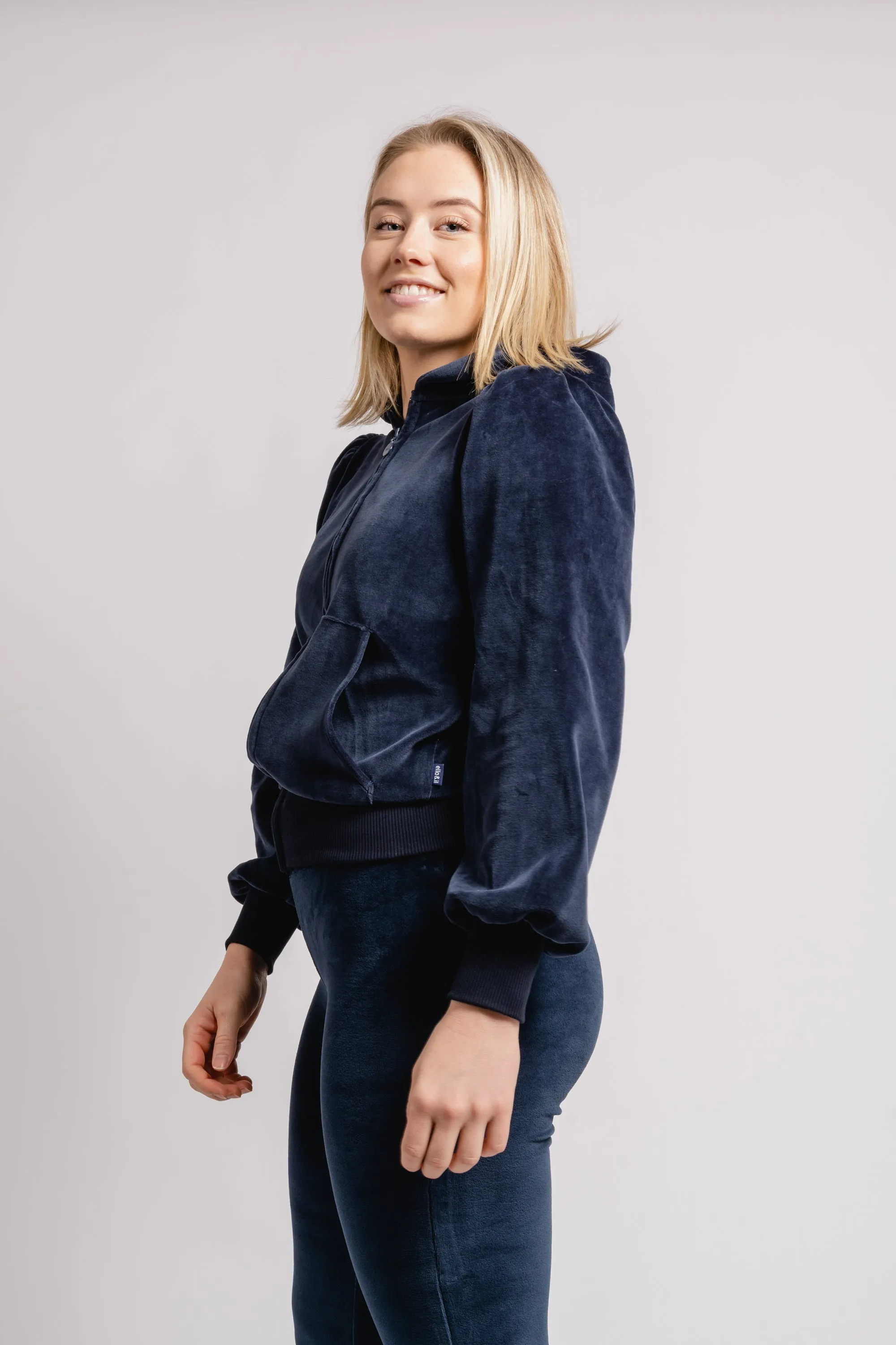 Mim Velour Jacket - Navy