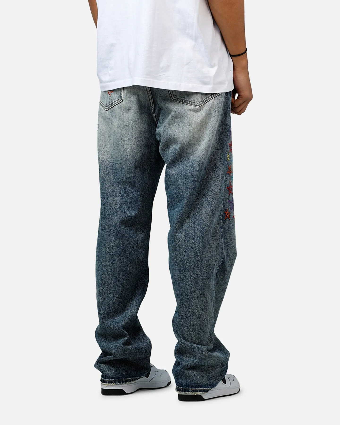 MNML Ultra Baggy Star Denim Jeans Vintage Blue