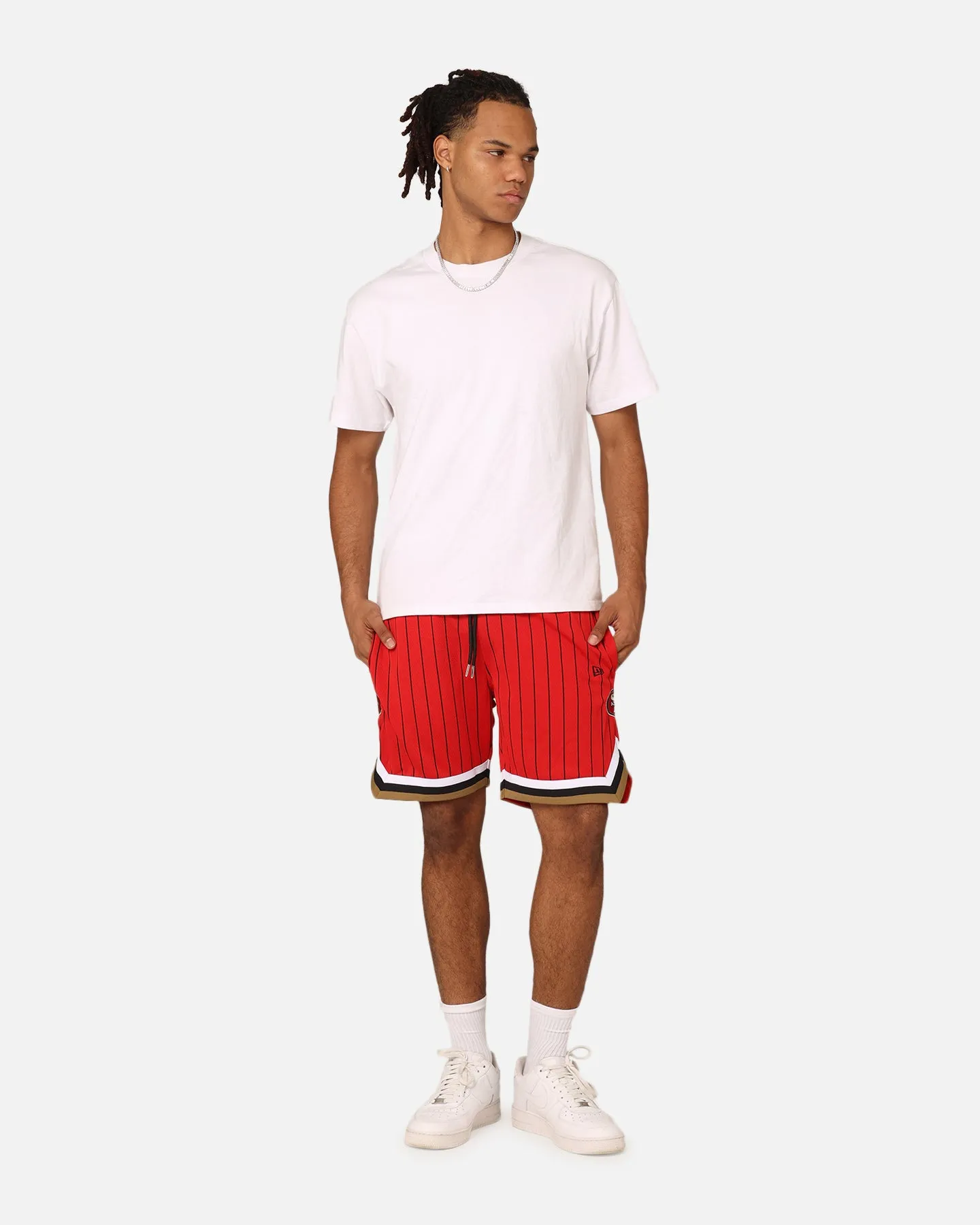 New Era San Francisco 49ers Pinstripe Shorts OTC