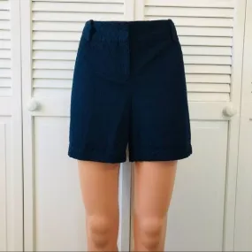 *NEW* TALBOTS Navy Blue Embroidered Cotton Shorts Size 4