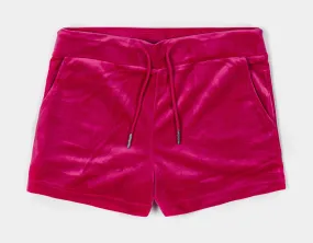OG Bling Velour Womens Shorts (Hot Pink)