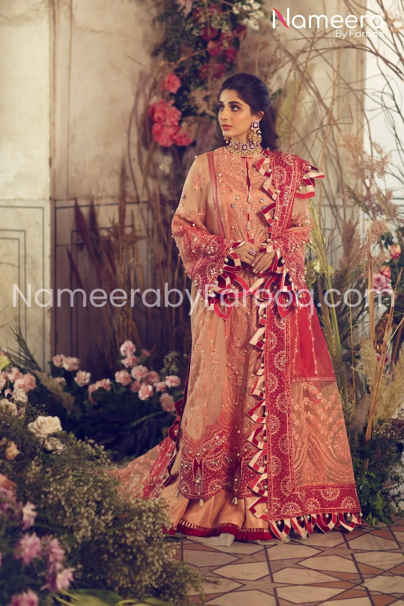 Pakistani Embroidered Organza Libaas #PS06
