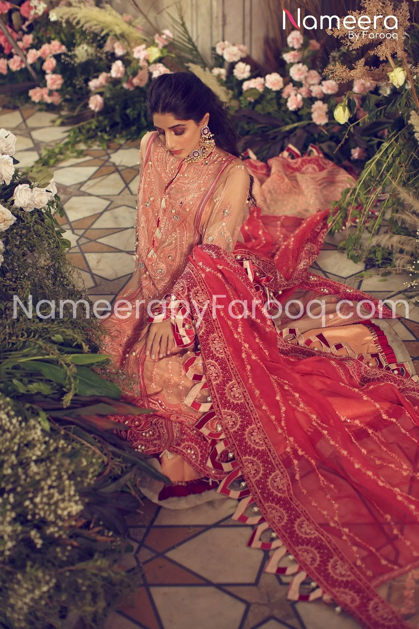 Pakistani Embroidered Organza Libaas #PS06