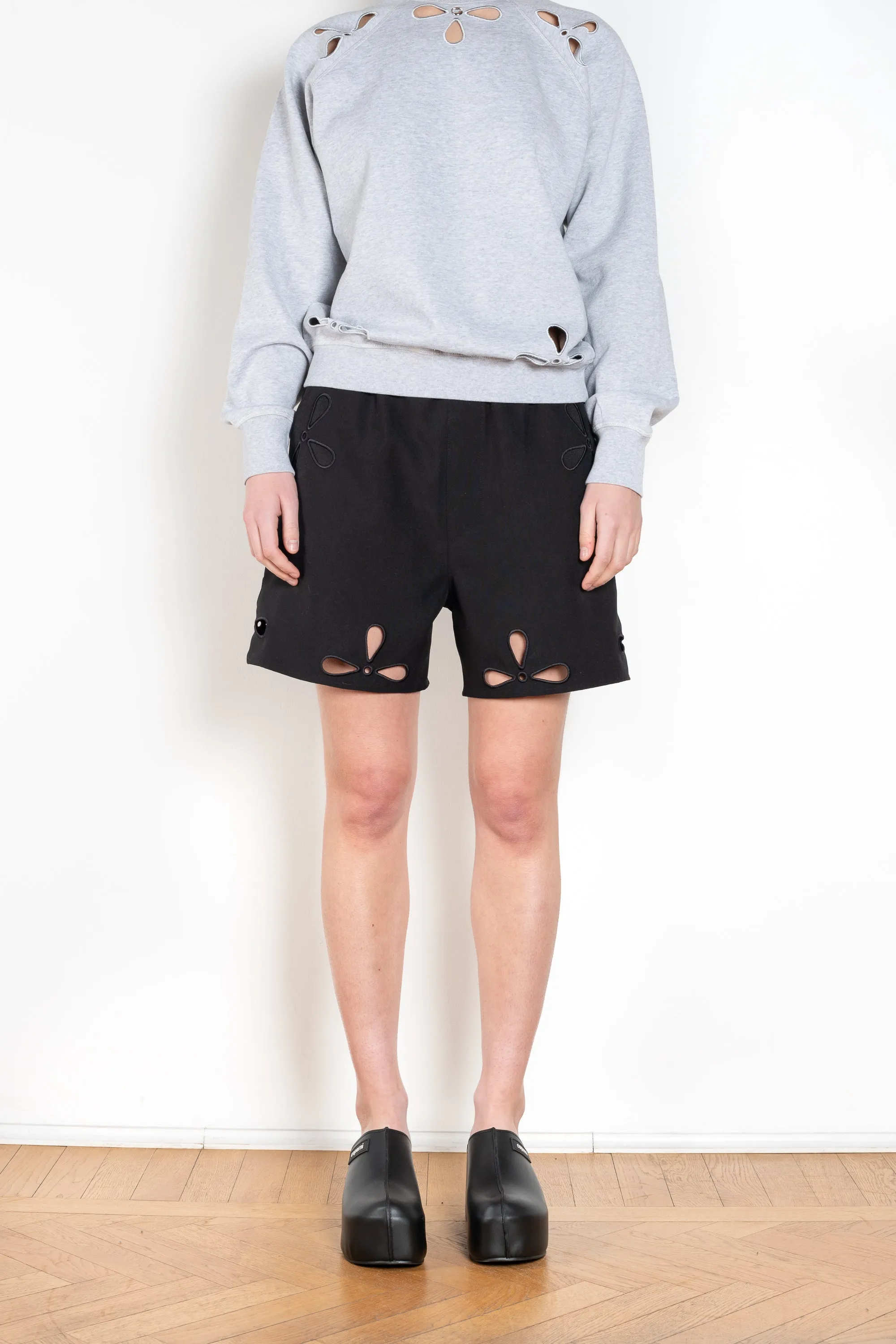 Petal Embroidered Shorts