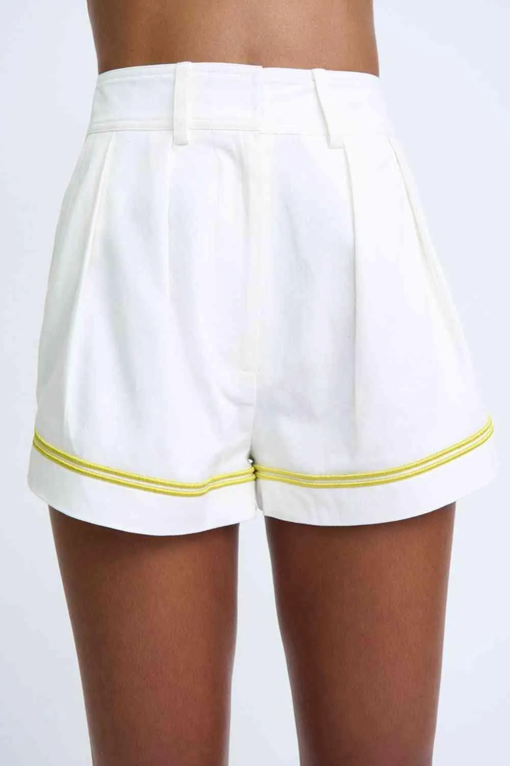 Pipe Step Embroidered Short