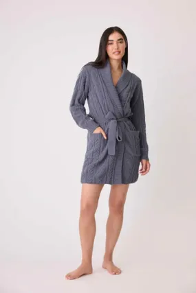 PJ SALVAGE-CABLE CREW LOUNGE ROBE-GREY