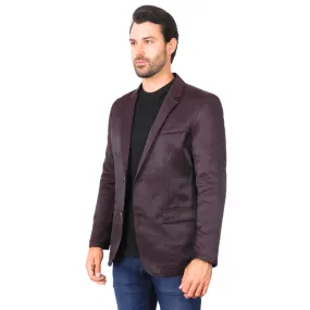 Platini Men's Double Button Plum Blazer