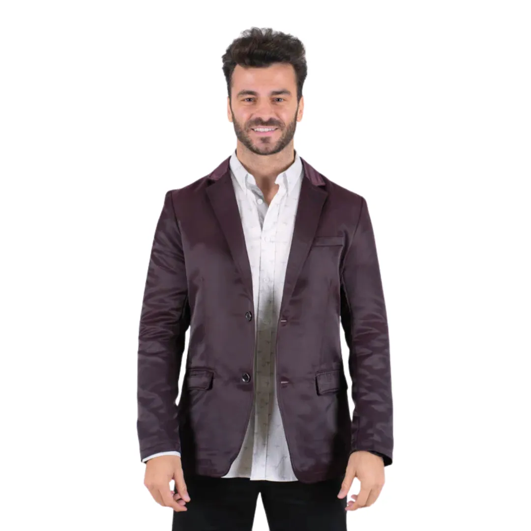 Platini Men's Double Button Plum Blazer