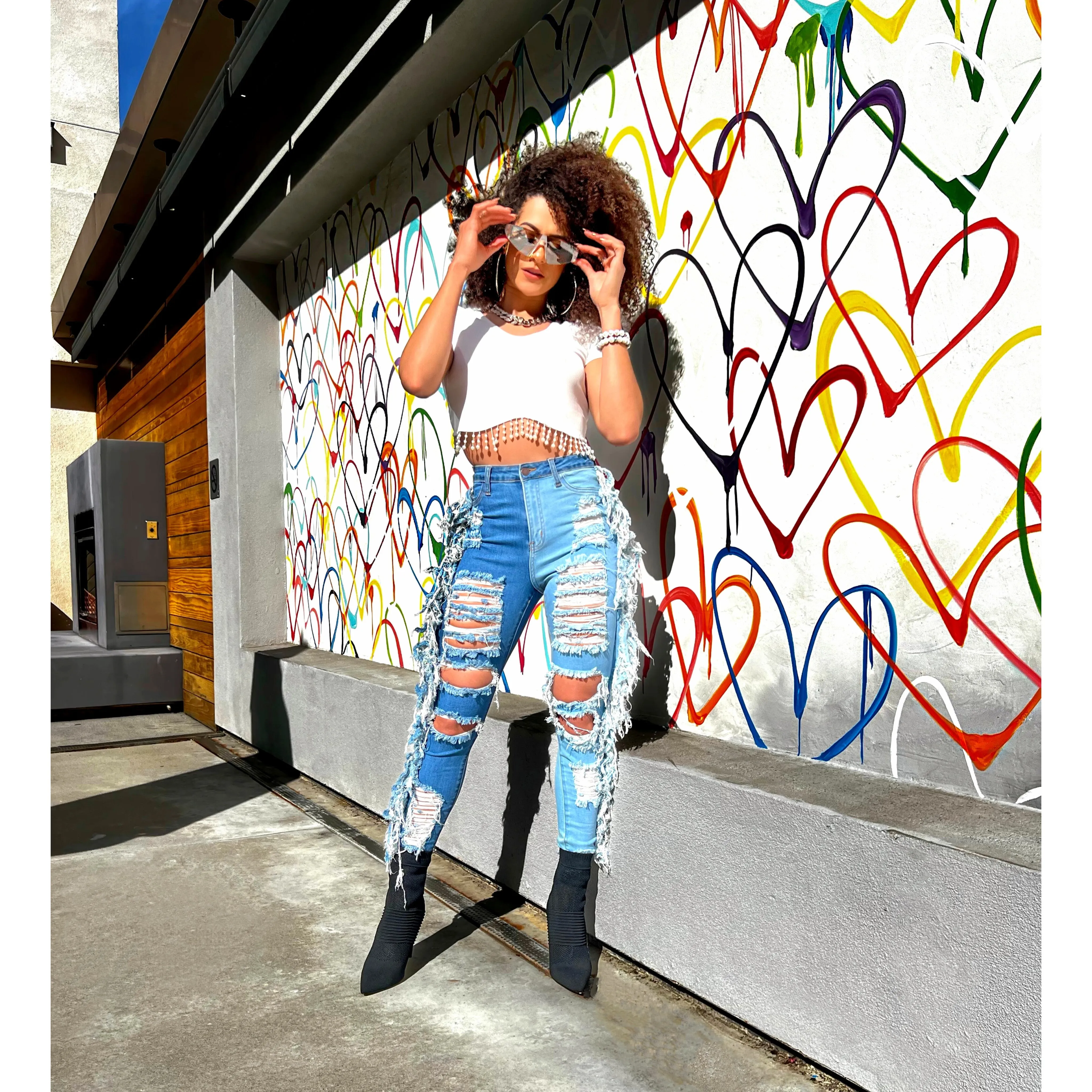 Playing Both Sides Jeans with Fringe (Sizes 1 - 3X)