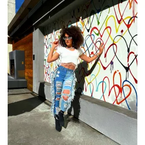Playing Both Sides Jeans with Fringe (Sizes 1 - 3X)