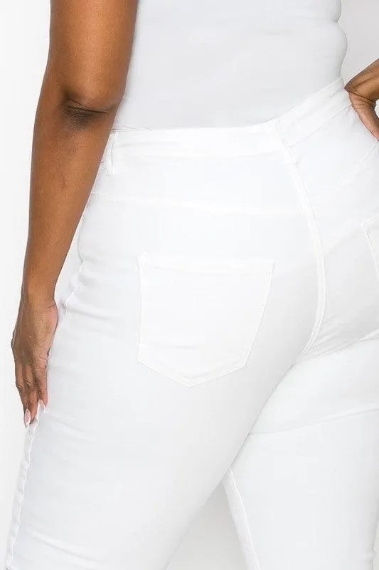 PLUS White Flare Jeans