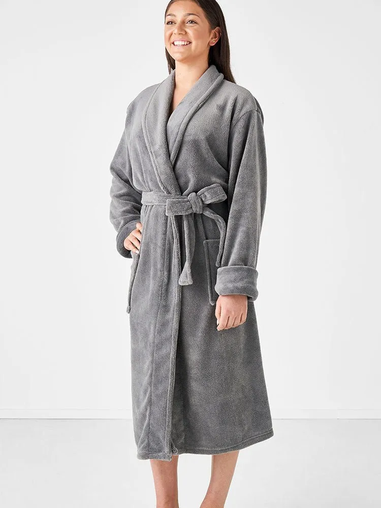 Plush Bath Robe in Castle Rock