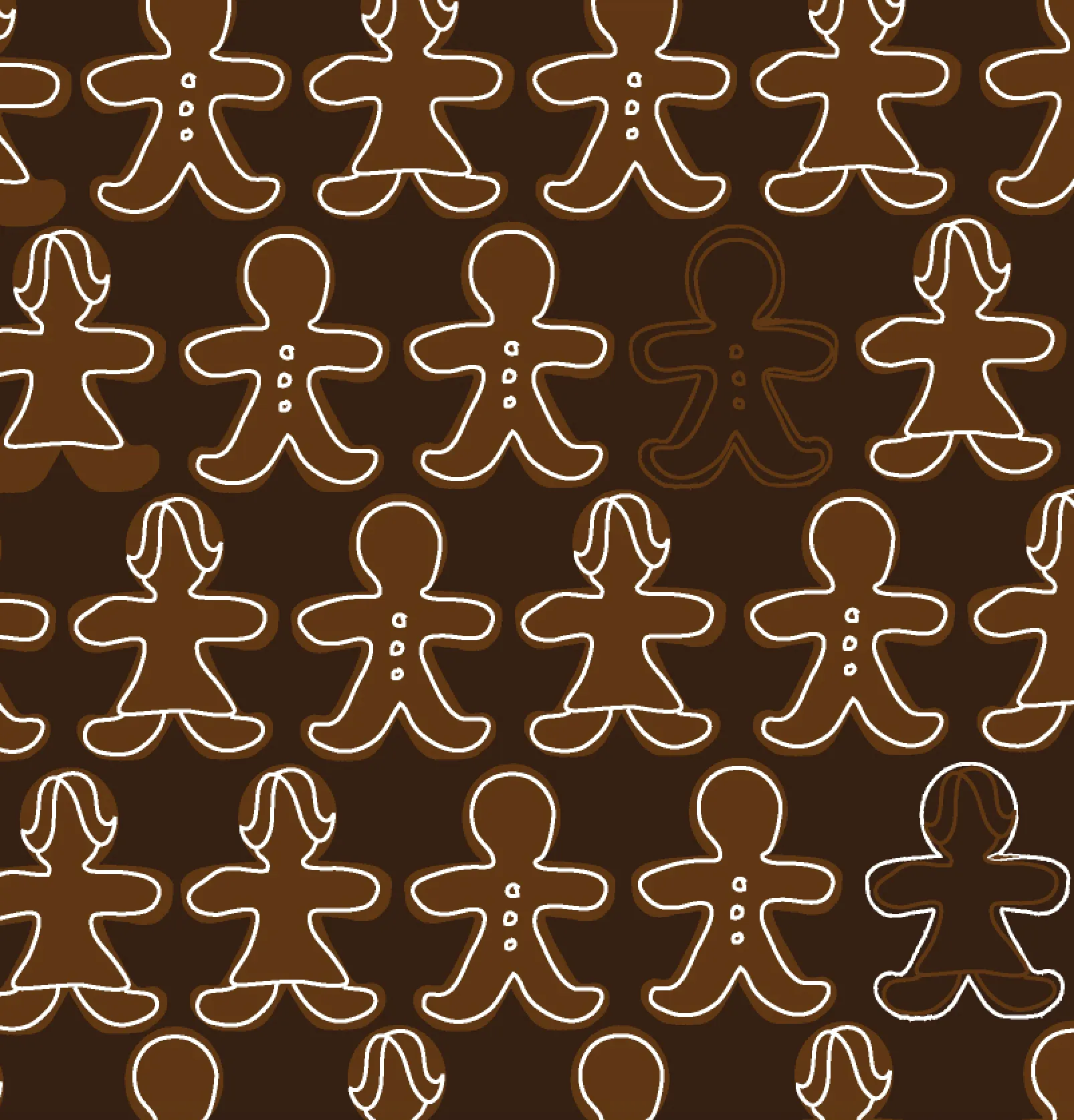 Plush Throw Blanket - gingerbread people