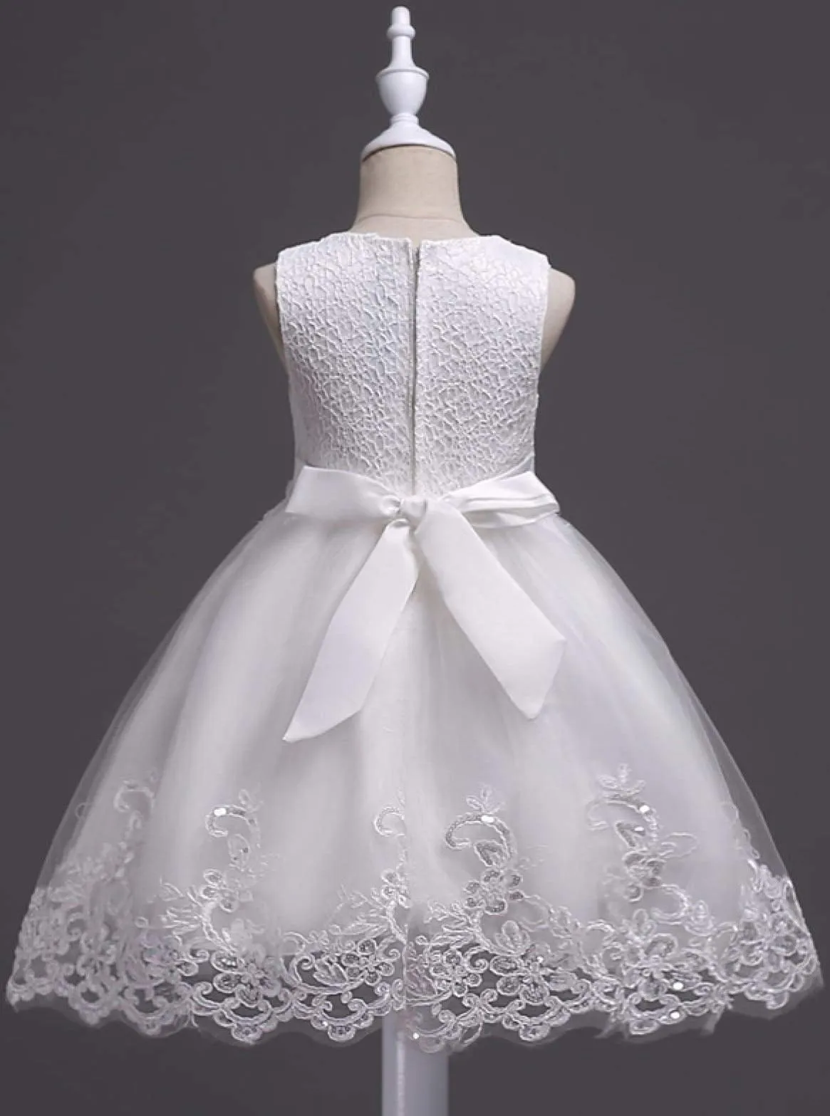 Pretty Plies Rose Pearl Embellished Flower Girl Dress