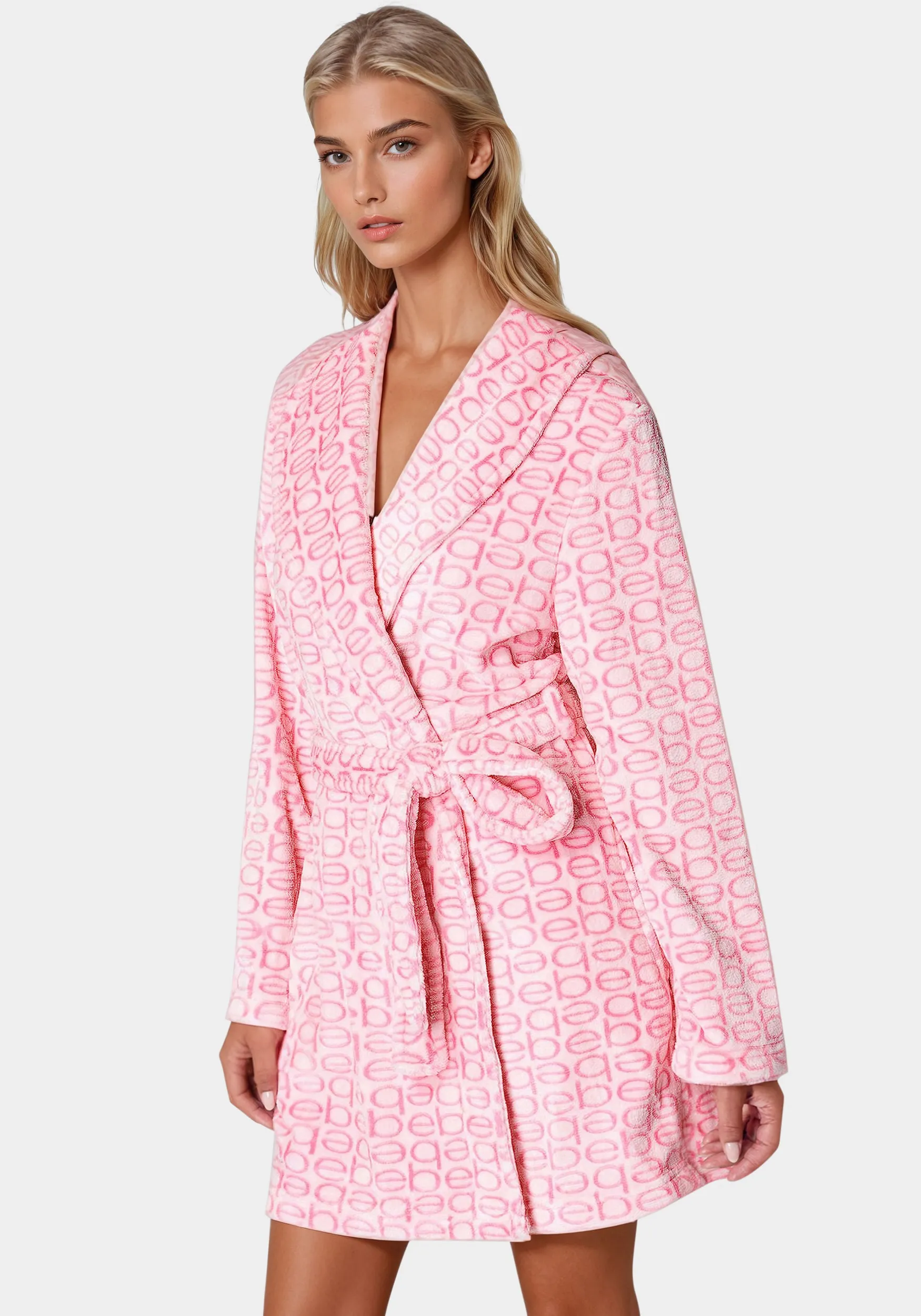 Printed Plush Robe