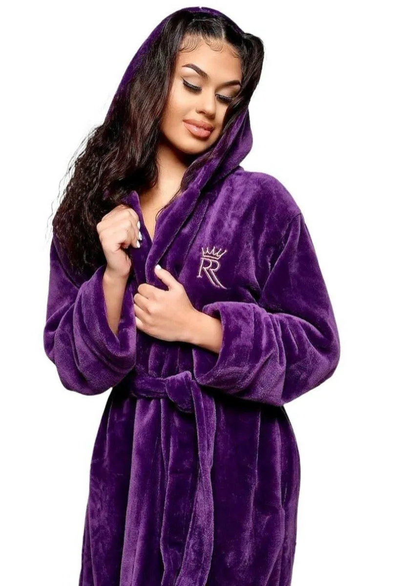 Purple Hooded Royalty Robe