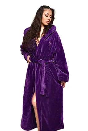 Purple Hooded Royalty Robe