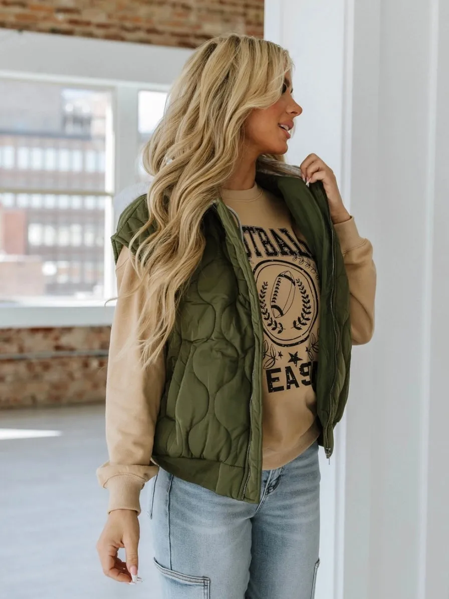 Quinn Quilted Hooded Vest