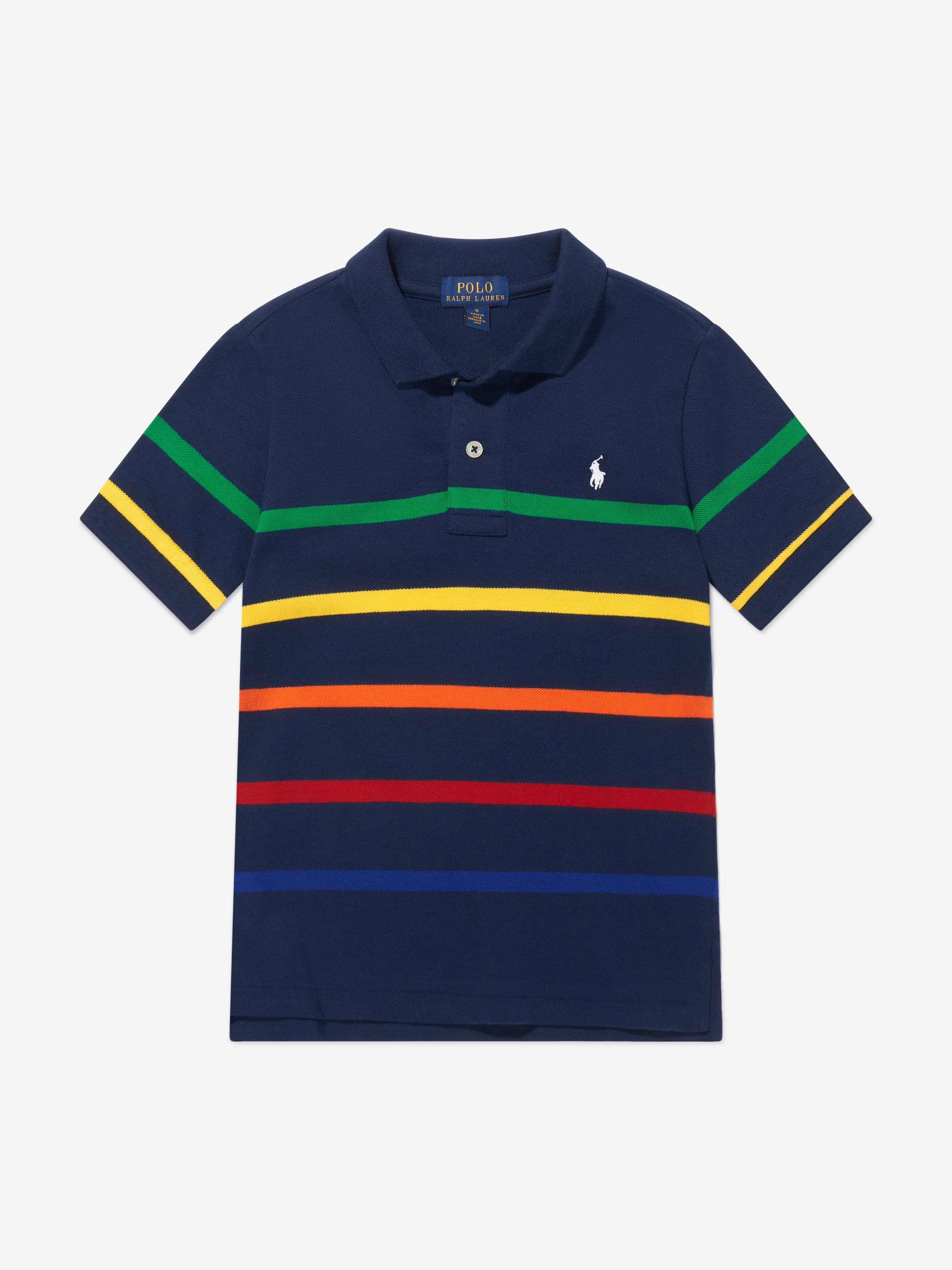 Ralph Lauren Boys Cotton Striped Logo Polo Shirt
