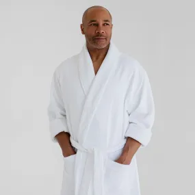 Resort Waffle & Plush Spa Robe - White