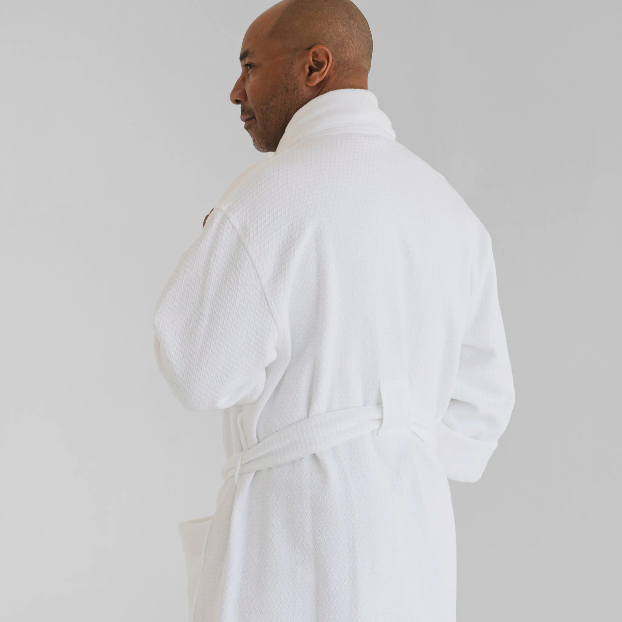 Resort Waffle & Plush Spa Robe - White