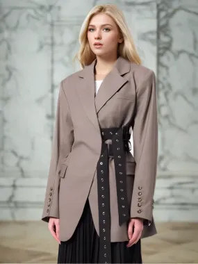 Rina Double Belted Blazer