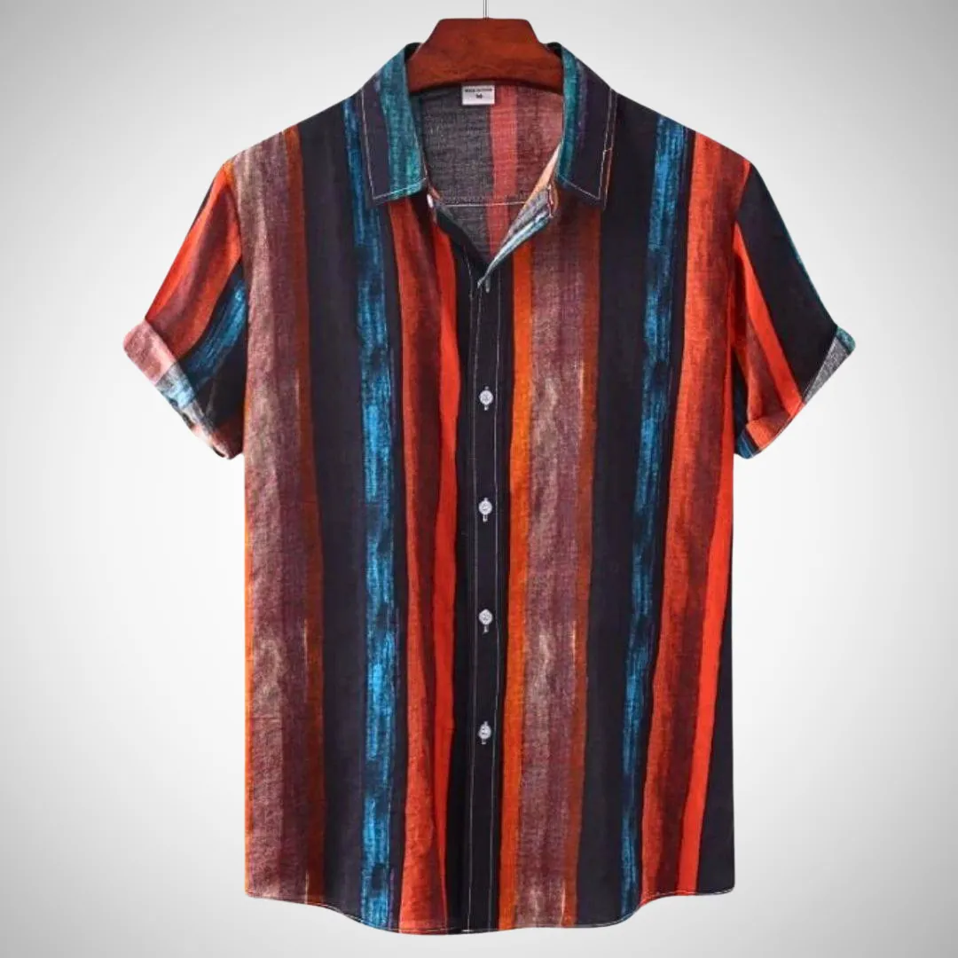 Rocco Men's Striped Linen Shirt