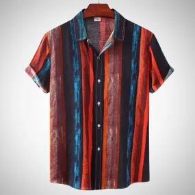 Rocco Men's Striped Linen Shirt