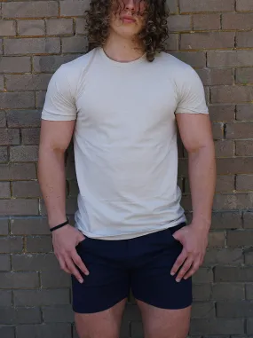 ROLO BASIC CREW NECK T-SHIRT - CREAM