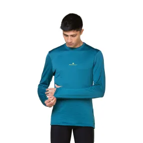 Ronhill | Men's Tech Winter Crew - Deep Teal/Acid