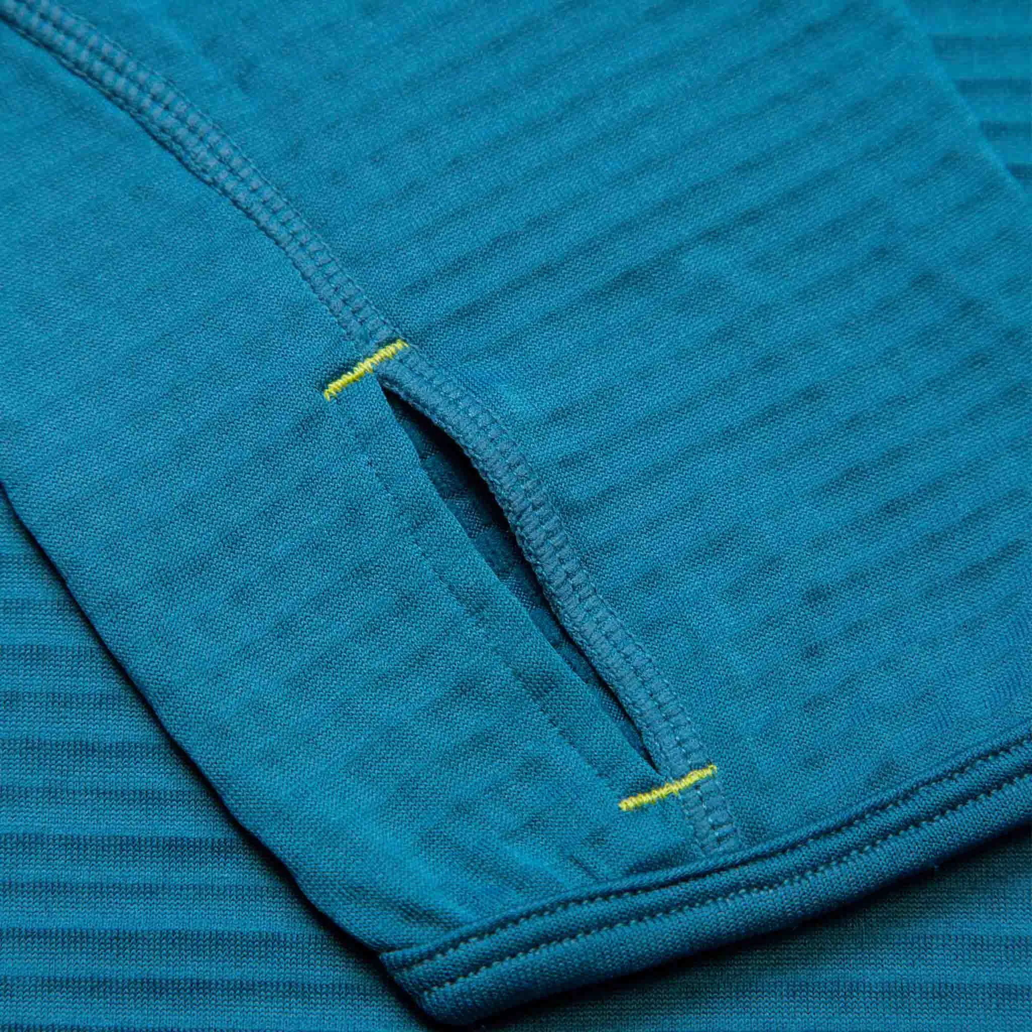 Ronhill | Men's Tech Winter Crew - Deep Teal/Acid