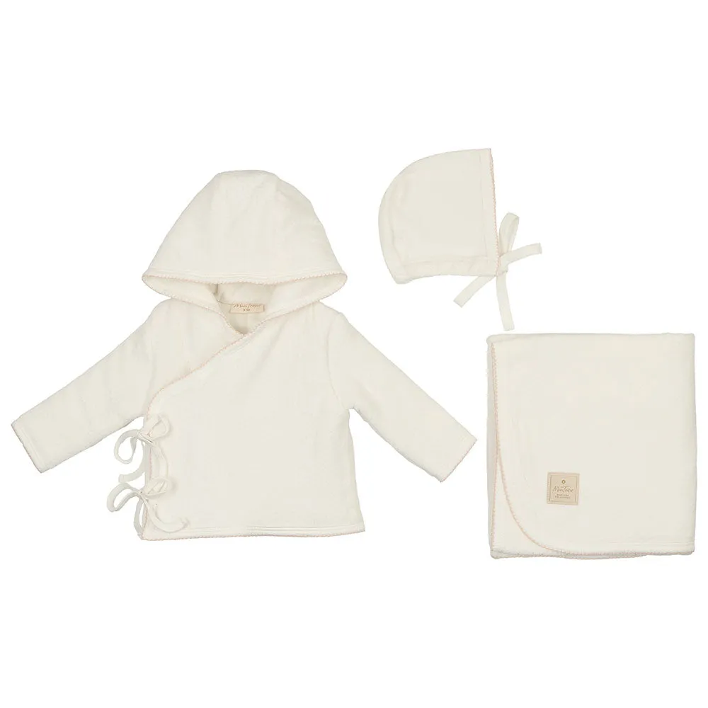 Scallop Wrap Jacket Layette Set