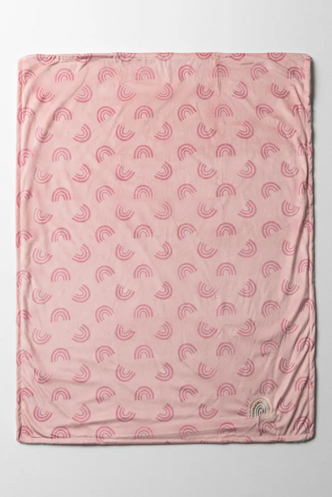 Sherpa Lined Blanket Pink