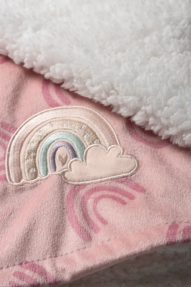 Sherpa Lined Blanket Pink