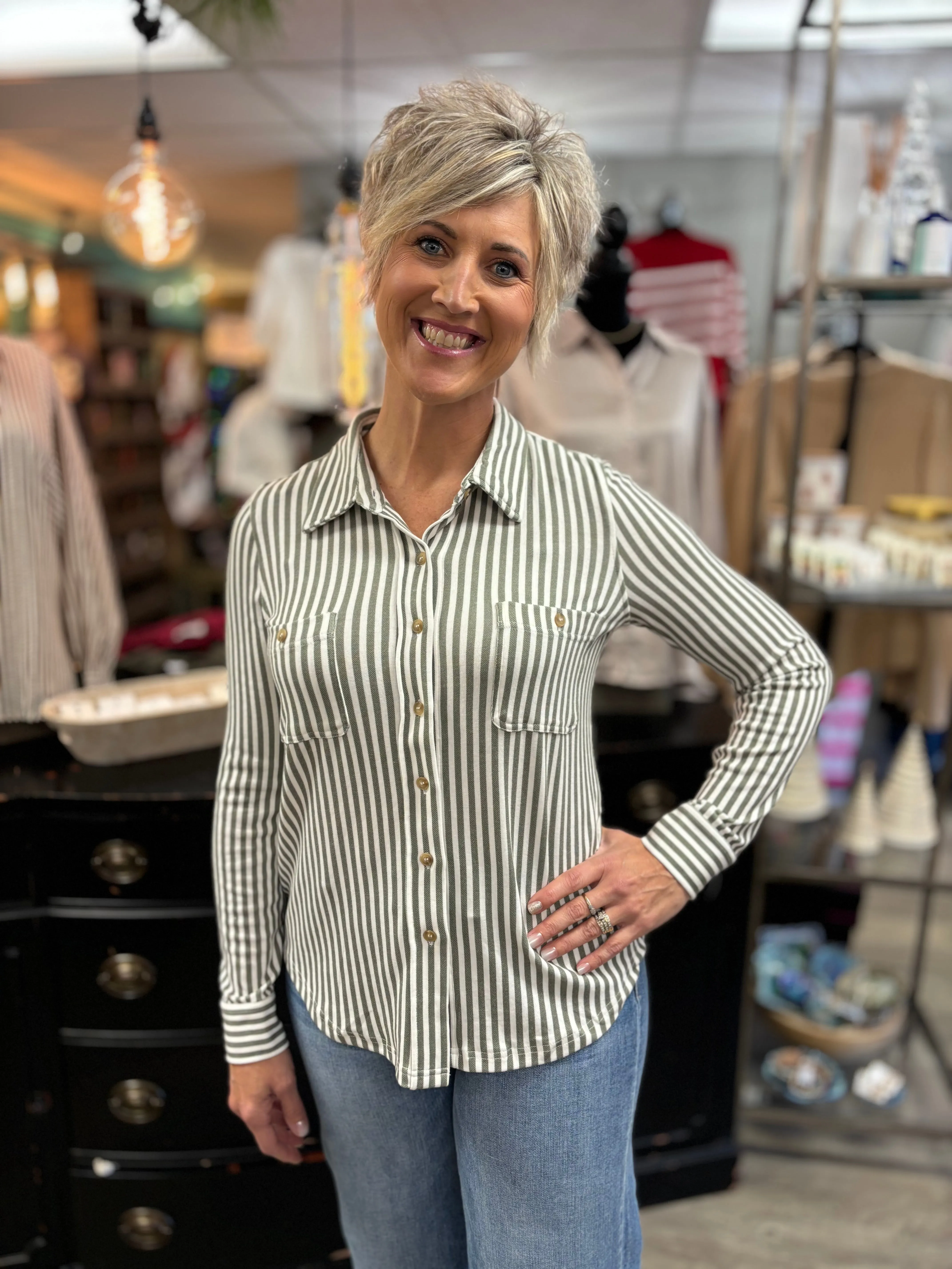 Skylar Striped Long Sleeve Shirt