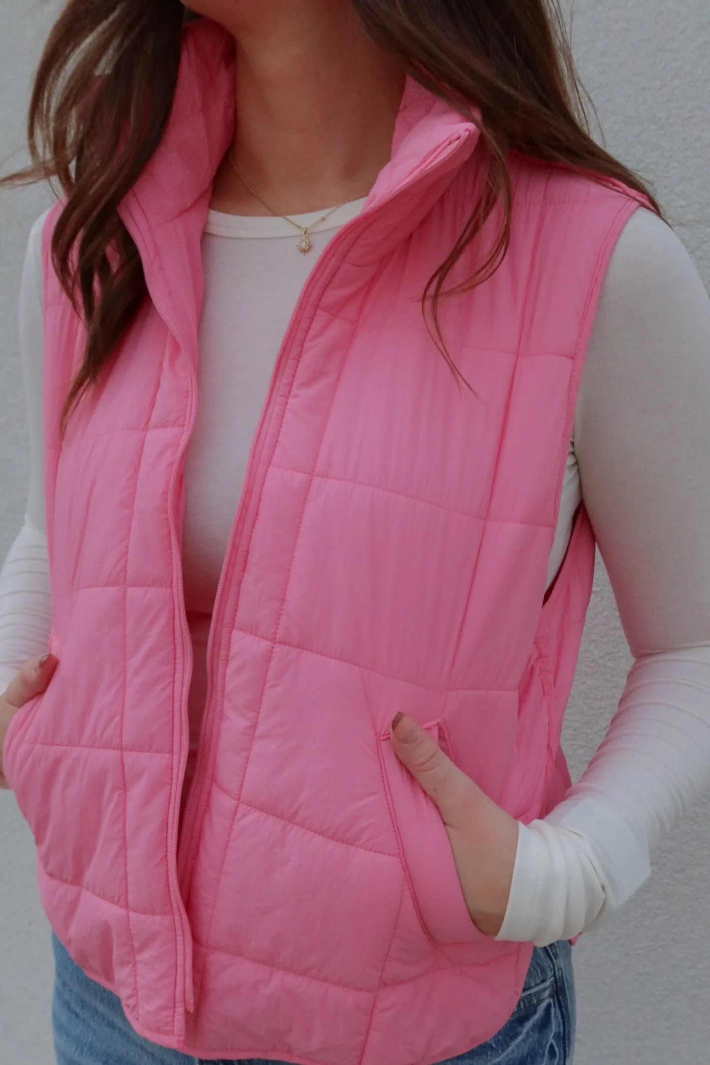 So Much To Say Pink Puffer Vest