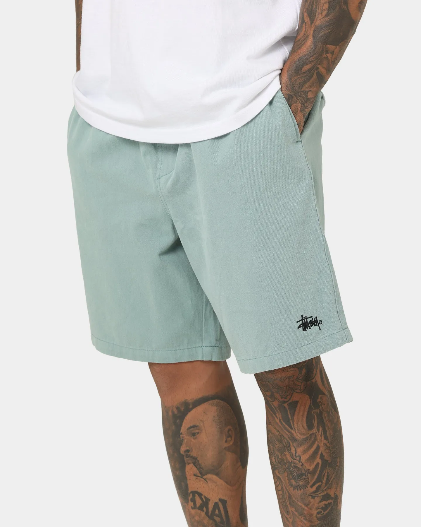 Stussy Brushed Beach Shorts Sage Green