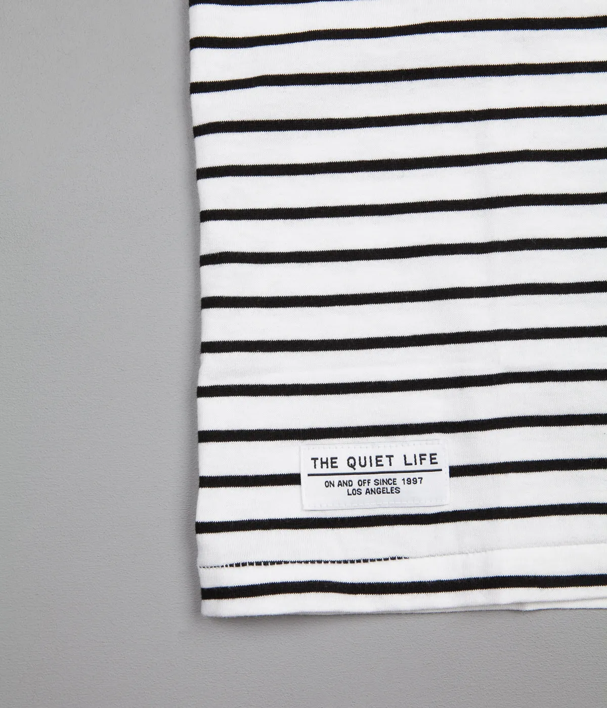The Quiet Life Striped Rose T-Shirt - White / Black